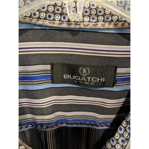 bugatchi uomo men shirt long sleeve button down Striped‎ Size Xl - Picture 4 of 4